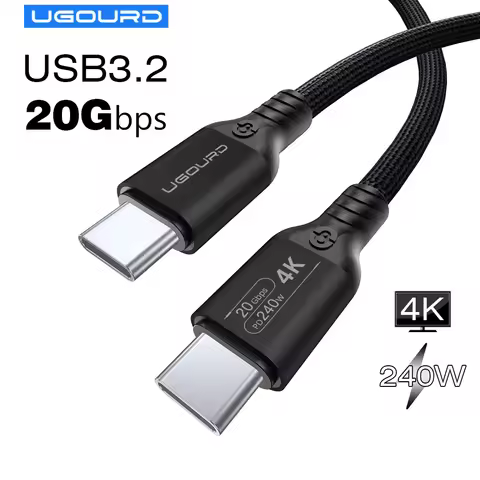 Full function 20Gbps Type C Cable USB3.2 gen2 *2 USB C 20G Data Transfer Cord USB 3 240W Fast Charge