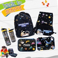 Mommyhana Back To School Bag Pack | Junior Backpack | Space Lunch Box | Set Bag Sekolah | Botol Air
