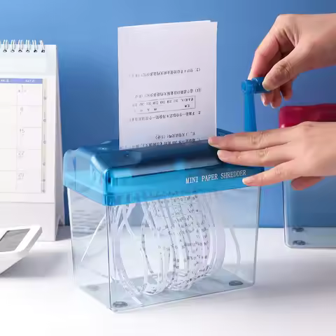 Manual Shredder, Office Mini Manual Small Paper Shredding Tool, Hand-crank Shredder, A4 Paper Shredd