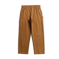 Carhartt B01ของแท้ Carhartt Mainline Blockbuster Overalls เข่า Loggers กางเกงผ้าใบกระเป๋ายากมากขึ้นอ