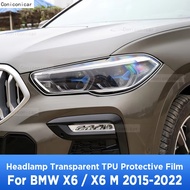 For BMW X6 X6M F16 G06 F96 F86 2015-2022 Car Exterior Headlight Anti-scratch Front Lamp Transparent 