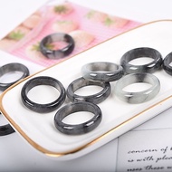 Natural Jade Ring Black Chicken Ring Jade Unisex Ink Painting Jade Ring Couple Ring Jade Ring