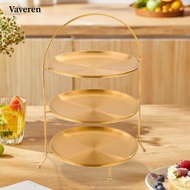 [Vaveren] Tea Serving Tray, Tiered Serving Tray, Buffet, Stainless Steel, Candy/Cupcake