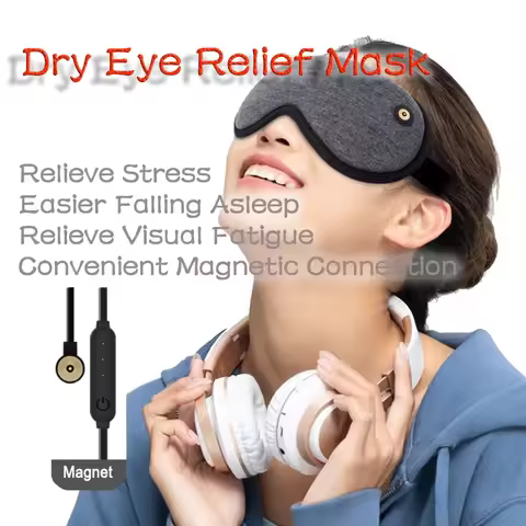 Dry Eye Mask USB Heating Steam Eye Mask Sleep Eye Mask Massage Mask Eye Magnetic Connection Househol
