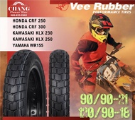 ยางกึ่งวิบาก Vee rubber รุ่น  vrm-163 ขนาด 90/90-21  120/90-18 สำหรับรถ Honda crf 250  Crf 300  Kawa