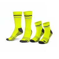 Rudy Project Mid Cut & Crew Cut Sports Socks – Pink Fluo (2 Pairs) | Breathable | Socks for Women