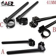 41mm Motorcycle CNC Billet Aluminum Adjustable Clip-On Handlebar Fit most of sport bike with 41mm fo