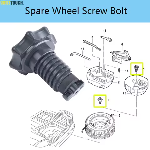 1Pc For AUDI A3 8P 8V Q7 4L RS3 Spare Wheel Tire Hold Fixing Mounting Screw Bolt Retainer Plastic 1K