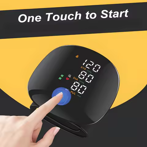 Rechargeable Blood Pressure Monitor Sphygmomanometer Electronic BP Cuff LCD Screen Wrist style Heart