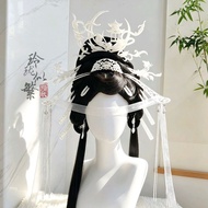 Goddess Yue Gongtingtai Chang'e Silver White Hair Accessories Gorgeous Fairy Ancient Style Hanfu Mat
