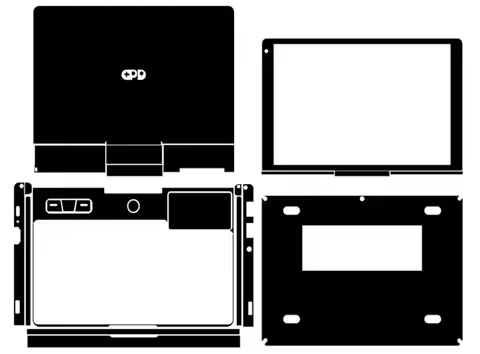 Pre-cut 1xTop+1xPalmrest+1xScreen Bezel+1xBottom Skin Sticker Cover Case Film For GPD WIN 2 6" Pocke