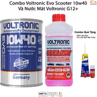 Combo of Voltronic Evo Scooter 10w40 Lubricant and Voltronic G12+ Coolant with 1 Zeus and Lubricant 