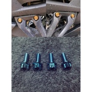 ▧  ☁ Titanium Gr5 8x20 Footrest Bolts Raider150/Sniper150 (4pc)
