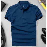 Men's Polo T-shirt plain elastic 4-way cotton crocodile t-shirt