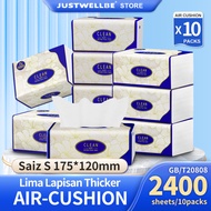 DWY  Tisu 10 Packs 5 Ply Travel Facial Tissue No Fluorescent Agent (240's x 10 Packs)