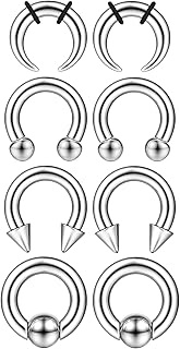 Surgical Steel Septum Stretching Kit - 2G 4G 6G 8G 10G 12G 14G Septum Rings Septum Pincher Tapers Ga