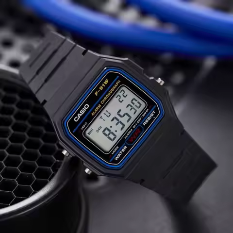 Casio F-91W-1 Small Square Quartz Watch Fashion LCD Display Waterproof Trendy Versatile Daily Casual