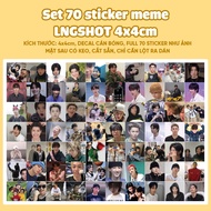 Set of 70 LNGSHOT meme sealing stickers • LNGSHOT meme stickers, size 4x4cm, pre-cut