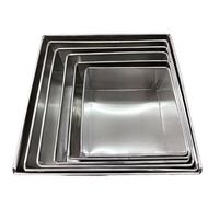 Aluminium Square Cake Baking Mould Pan (Height 3 inch) (Size: 6x6/7x7/8x8/9x9/10x10/11x11) / Acuan K