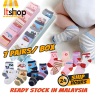 Ltshop Infant Baby 7 pairs Baby Socks Gift Set Newborn Baby Girl/Boy Cotton Soft Comfortable Pattern Design Baby Sock Newborn-6months