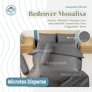 MONALISA Set BEDCOVER + PLAIN EMBOSSED BEDSHEET 180x200 / 160X200 FITTED Height 20cm FLAT