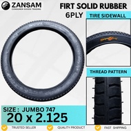 Bicycle Tire 20 x 2.125 Jumbo 747 | Solid Rubber 6PLY | Bike Tire