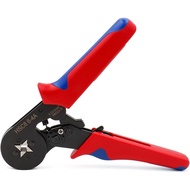 Baomain Crimping Plier HSC8 6-4A Self-adjustable Crimping Tools for 0.25-6 mm² AWG 23-10, Square Fer