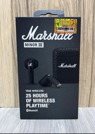 🔥全新行貨現貨🔥馬歇爾 Marshall Minor III 真無線藍牙耳機 黑色 MHP-95983 香港行貨