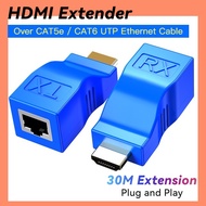 4K HDMI Extender 30M HDMI Extension up to 30m Over Extension 30m Over CAT5e / CAT6 UTP Ethernet Cable RJ45 Ports LAN Network For PC Laptop