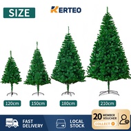 KERTEO 4FT~8FT Christmas Tree Metal Stand Pine tree (Green)