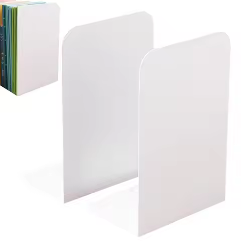 Metal Book Ends Heavy Book Stopper Anti-Slip Metal Bookends Book Dividers Office Organization Book S