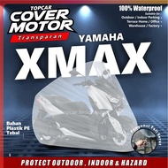 Motorcycle Cover Transparent XMAX Yamaha Plastic Waterproof Indoor Outdoor Waterproof Protective Cover Body Cover Motorcycle Paint Seat Cover by TOPCAR PREMIUM QUALITY