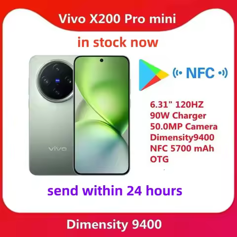 Original New Vivo X200 Pro mini Mobile Phone 6.31" 120HZ 90W Charger 50.0MP Camera Dimensity9400 NFC