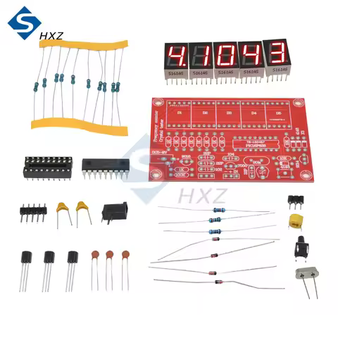 DIY Kit Digital LED Frequency Counter 1Hz-50MHz Crystal Oscillator Meter Tester