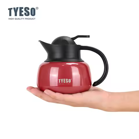 Tyeso Pumpkin-Shaped Thermos Steel Insulated Tea Infuser Hot Cold Water Bottle Removable Infuser 304
