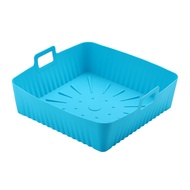 Square Large Silicone Air Fryer Liners Molds For 6-8QT 9 Inch Airfryer Baking Tray for Ninja 23cm Ov
