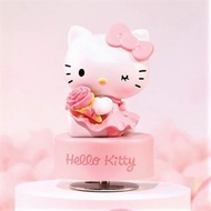 Hello Kitty 玫瑰花 音樂盒 生日結婚情人節聖誕交換禮物