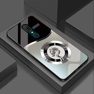 Ốp Lưng cho OPPO F11 F11 PRO Mặt kính cường lực cao cấp Họa tiết LOGO RỒNG