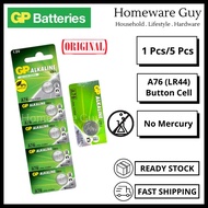 (GP Battery) Alkaline Cell Button Cell Battery LR44 1.5V Coin Cell Battery A76 Calculator Battery Wa