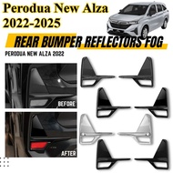 Perodua New Alza 2022-2025 Exterior Car Rear Bumper Reflectors Fog Tail Back Lamp Frame Cover
