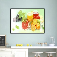 TUD0 Art Creative Wall Mural Decorative Painting Living Room Landscape Mural Restaurant Paintings Wine Glass Modern Minimalist Dining Room Art Paintings Decorative Painting Fruit Painting Modern Frameless Painting Single Connection Hanging Painting and Oi