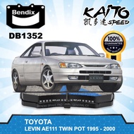 Bendix Front Brake Pad DB1352 Toyota Levin / Sprinter Trueno AE111 Twin Pot 1995 1996 1997 1998 1999