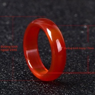 Natural Red Agate Running Ring Crystal Jewelry Accessories Materials round Ring 17mm Inner Diameter 