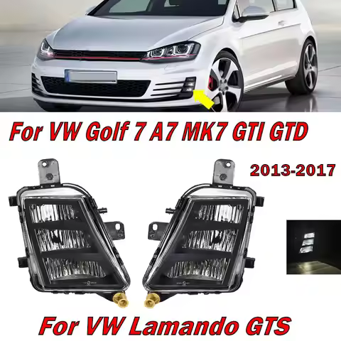 For VW Golf 7 A7 MK7 GTI GTD 2013-2017 Car LED Front Bumper Fog Light DRL Foglight Assembly 5G094170