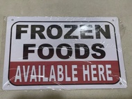 Frozen foods available here Made: By Hard PVC Plastic (like ATM and ID) 7.8x11 inches