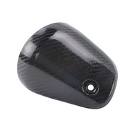 Well Made- Motorcycle Exhaust Muffler Link Pipe Cover Carbon Fiber Anti-Scald Cap Heat Shield Guard 