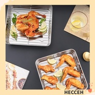 HECCEH BBQ Tray, Non-stick Bakeware Tools Baking Pan,  Rectangle 304 Stainless Steel Cooling Rack Ov