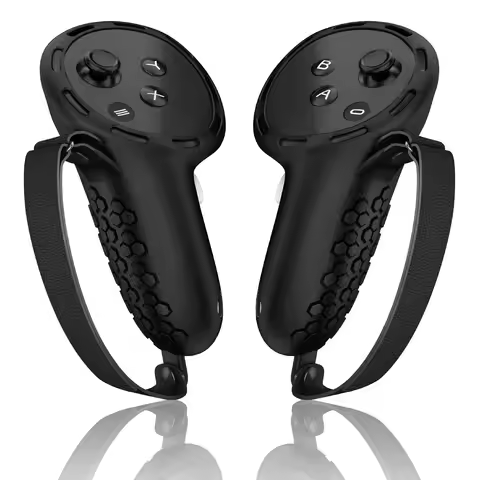 Silicone Protective Cover With Knuckle Strap For Meta Quest 3 VR Accessories Controller Grips Handle
