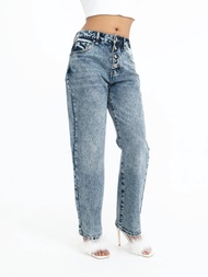 Pania Alaia jeans in Acid wash Blue แพนญากางเกงยีนส์รุ่นอะไลอาสีฟ้าฟอก