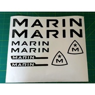 MARIN STICKER,BICYCLE STICKER,FRAME STICKER,MARINE BIKES